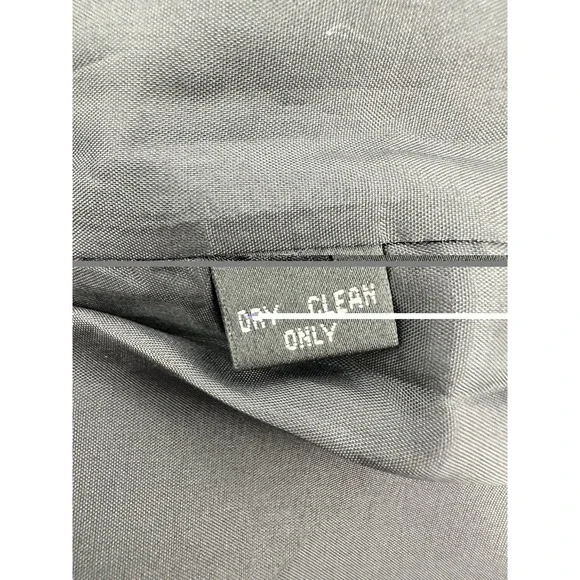 VTG 90s Ellen Tracy 100% Linen Dress 12 Black Floral Sheath Classic Cottagecore - Picture 12 of 14